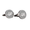 Sterling Silver Cufflink's, Custom Logo, 3/4" Diameter, 1.7mm Thickness